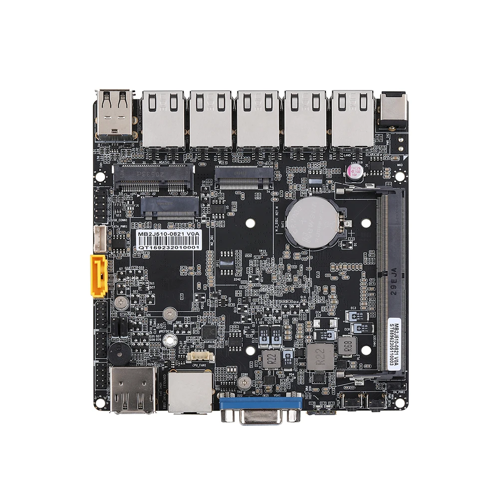 Qotom Mini PC Q10821G5-S08 Fanless Computer Celeron J6412 Quad Core with 5x 2.5 Gigabit LAN Support 5G