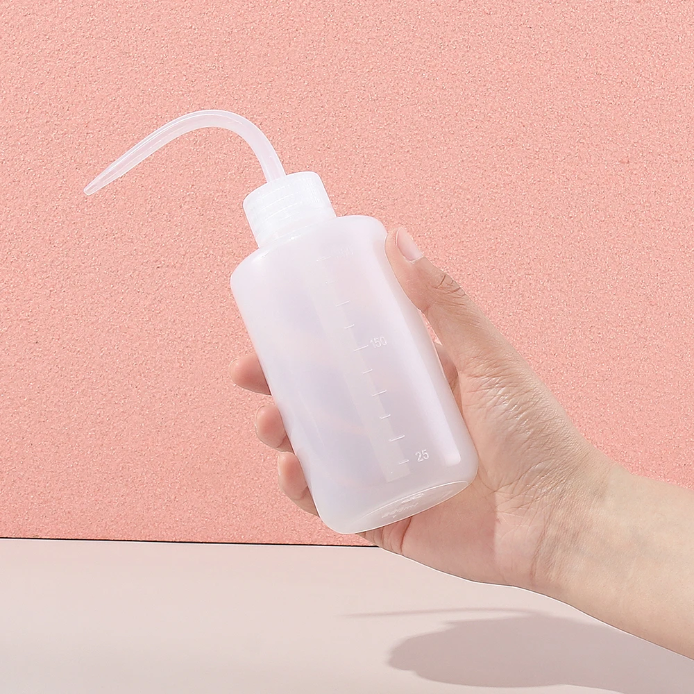 Bottiglie di acqua da spremere sfuse da 250 ml per liquidi con bocca stretta e scala per strumenti di irrigazione per bottiglie di risciacquo, irrigazione delle piante