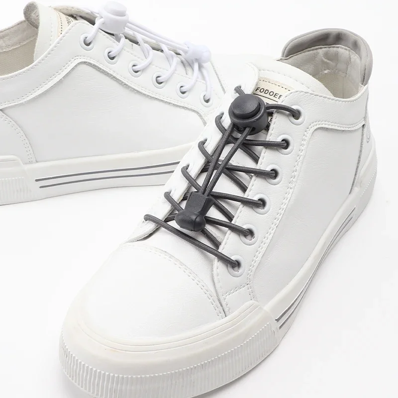 No Tie Shoe Laces For Sneakers Elastic Shoelaces Without Tying Round Rubber Bands Lazy Shoes Lace Sport Shoestrings 1 Pair