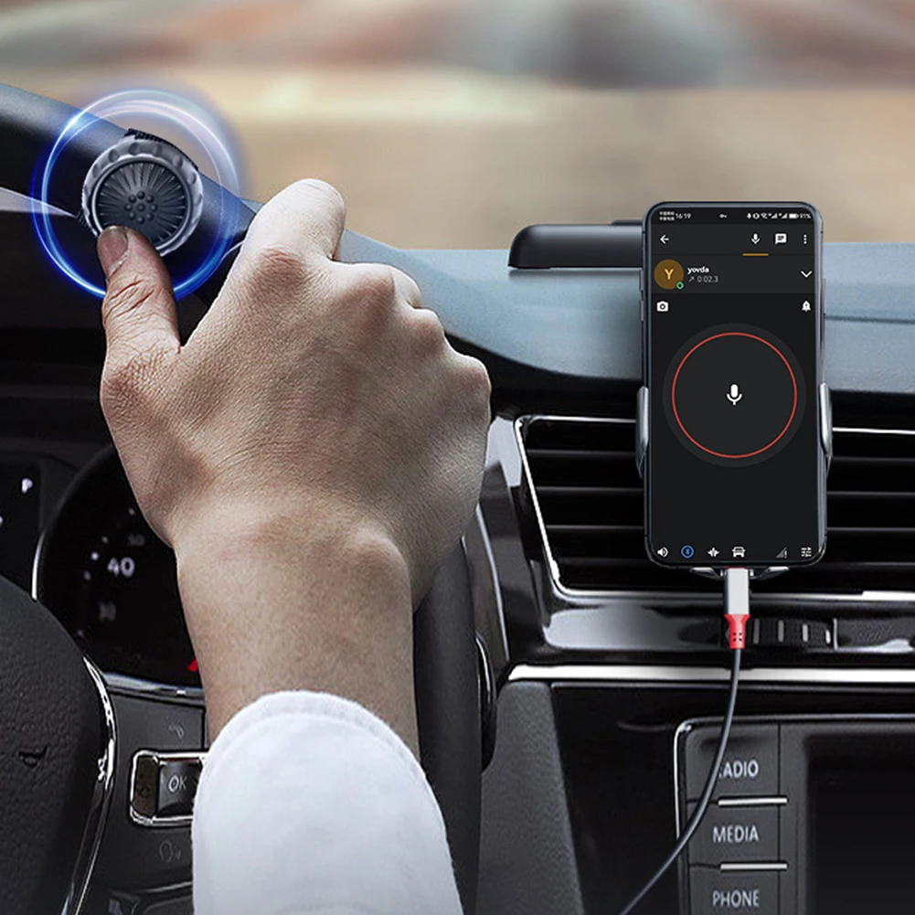 Drahtlose Bluetooth PTT Walkie Talkie Steuertaste für ZELLO Bluetooth Drahtlose Mikrofon Lautsprecher Schalter Controller für Auto