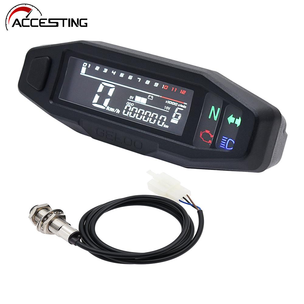 Il più recente tachimetro per moto, indicatore dell'olio, contagiri, misuratori digitali universali, cluster di strumenti, indicatore di direzione