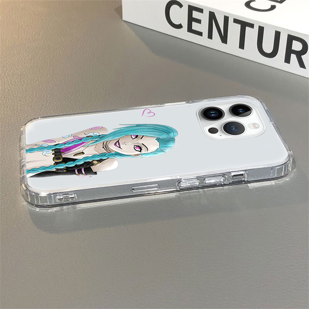 L-league of Legends Loli casing ponsel transparan, casing cangkang ponsel transparan untuk iPhone 12 11 14 13 15 16 Pro Max Plus