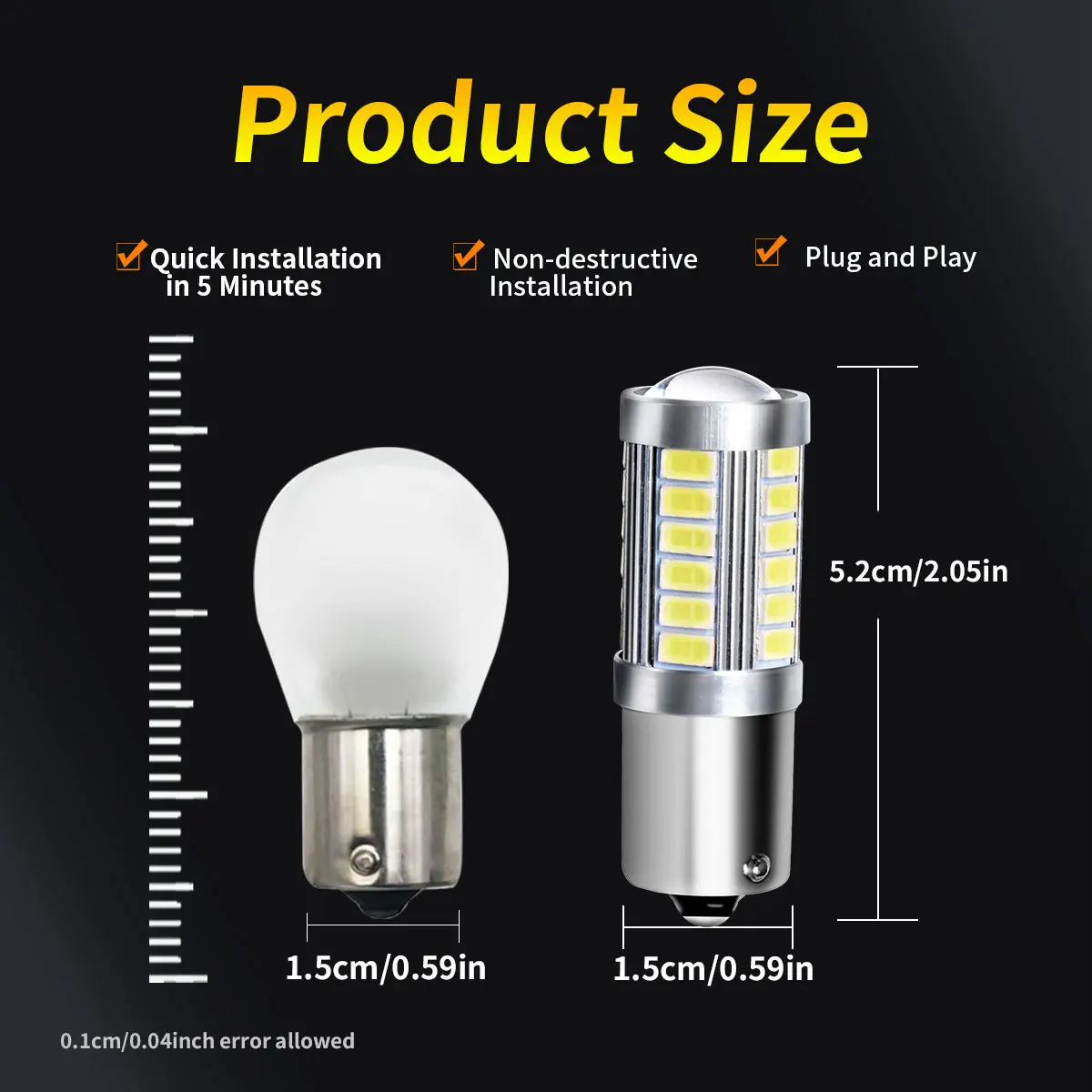 2 pçs 1156 ba15s 1157 bay15d 33 smd led lâmpadas de freio flash do carro para sinal volta do carro nevoeiro freio reverso backup luzes running