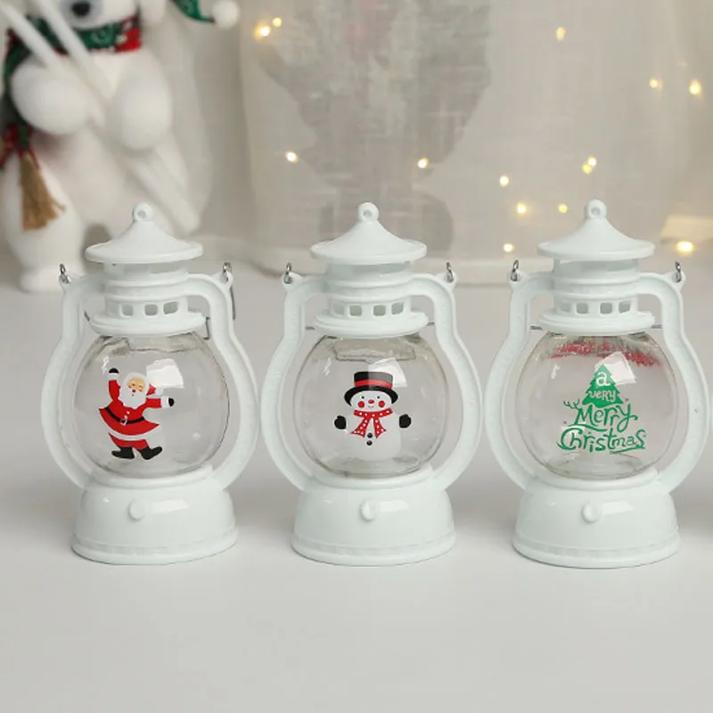 แบบพกพา LED คริสต์มาส Santa Claus Snowman โคมไฟตกแต่งในร่มไฟแบตเตอรี่ขับเคลื่อนสําหรับคริสต์มาสปีใหม่ Navidad เครื่องประดับ