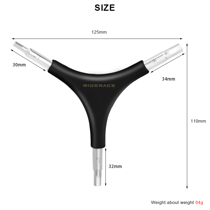 Llave hexagonal de 3 vías para bicicleta, llave Allen en forma de Y de 4/5/6mm, herramienta de reparación de bicicletas de montaña y carretera multifuncional de acero CR-V triangular