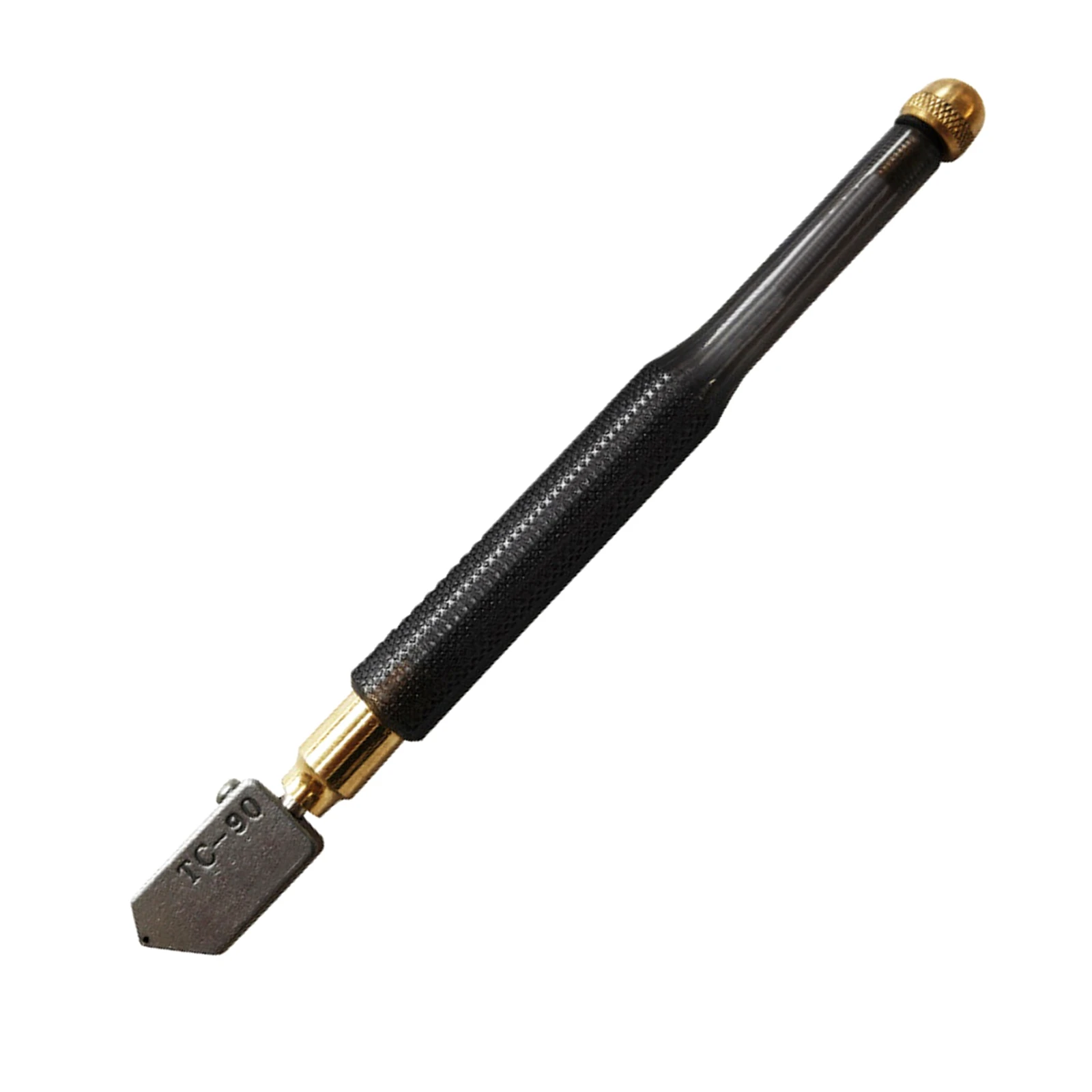 TC-90 เครื่องตัดกระจกหัวตัดเพชรใบมีดเหล็กตัดตรง Self-oiling 2-8 มม.Anti-Skid Handle สําหรับคู่มือเครื่องมือตัด