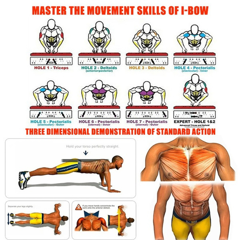 ชุดกระดาน Push-up มัลติฟังก์ชั่นแบบพกพาพร้อมที่จับอุปกรณ์ออกกําลังกายแบบพับได้สําหรับหน้าอกหน้าท้องแขนและหลังการฝึกอบรม