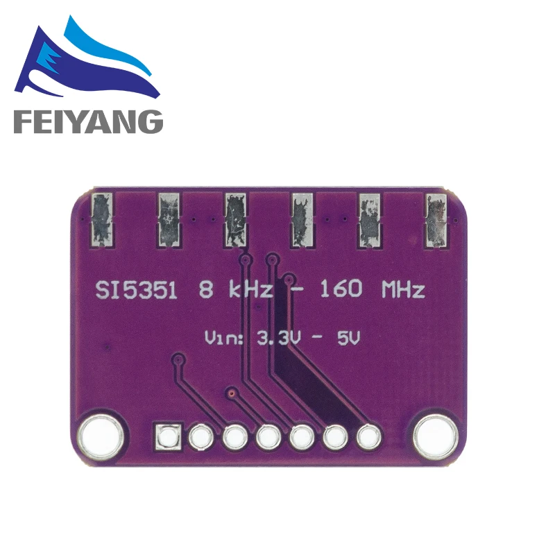 1 peça dc 3v-5v si5351a si5351 i2c gerador de relógio módulo de placa de fuga gerador de sinal relógio 8khz-160mhz para arduino