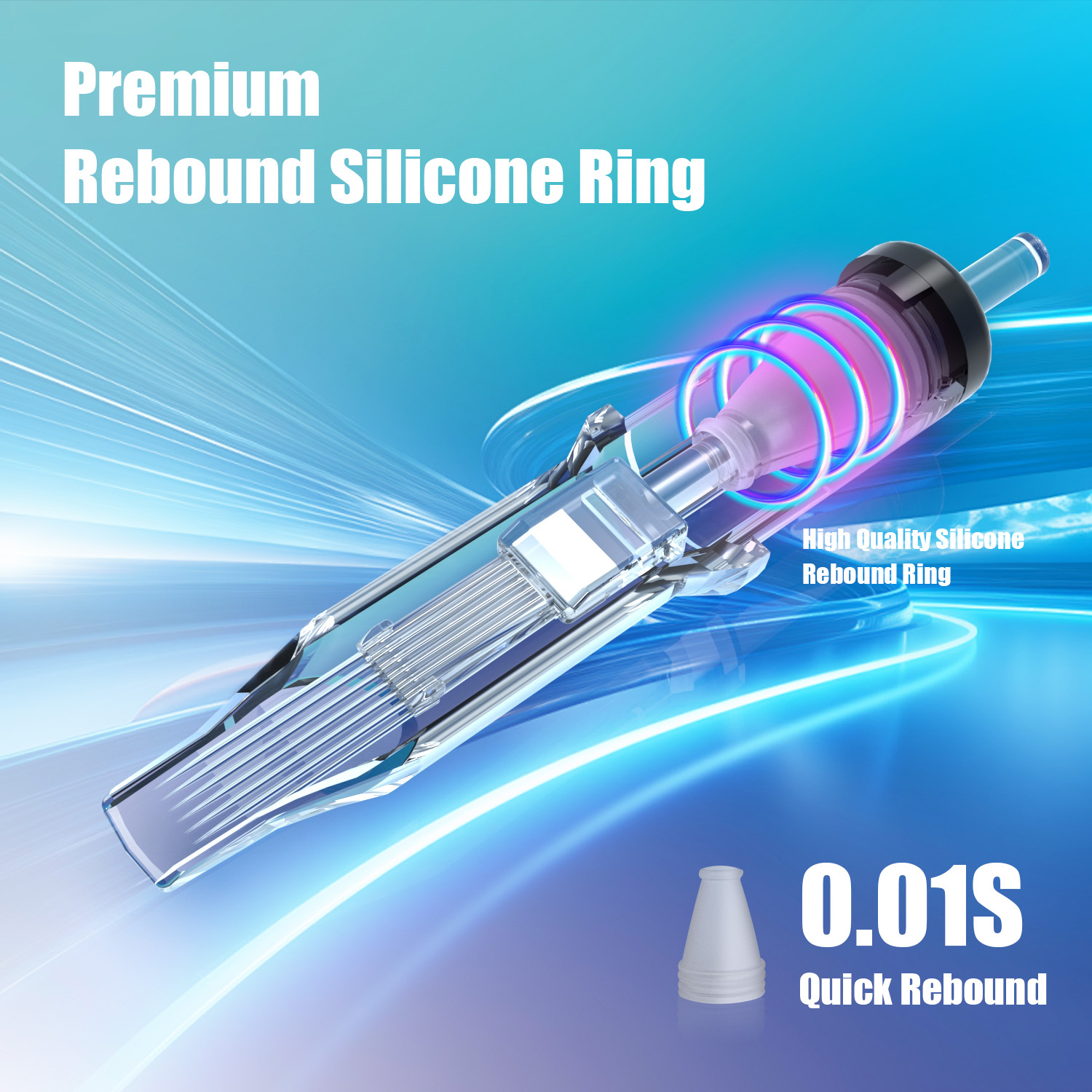 50/20PCS ผสมเข็มสักสักแต่ละแพคเกจทิ้งเข็มสักโปร่งใสสําหรับปากกาสักเครื่อง