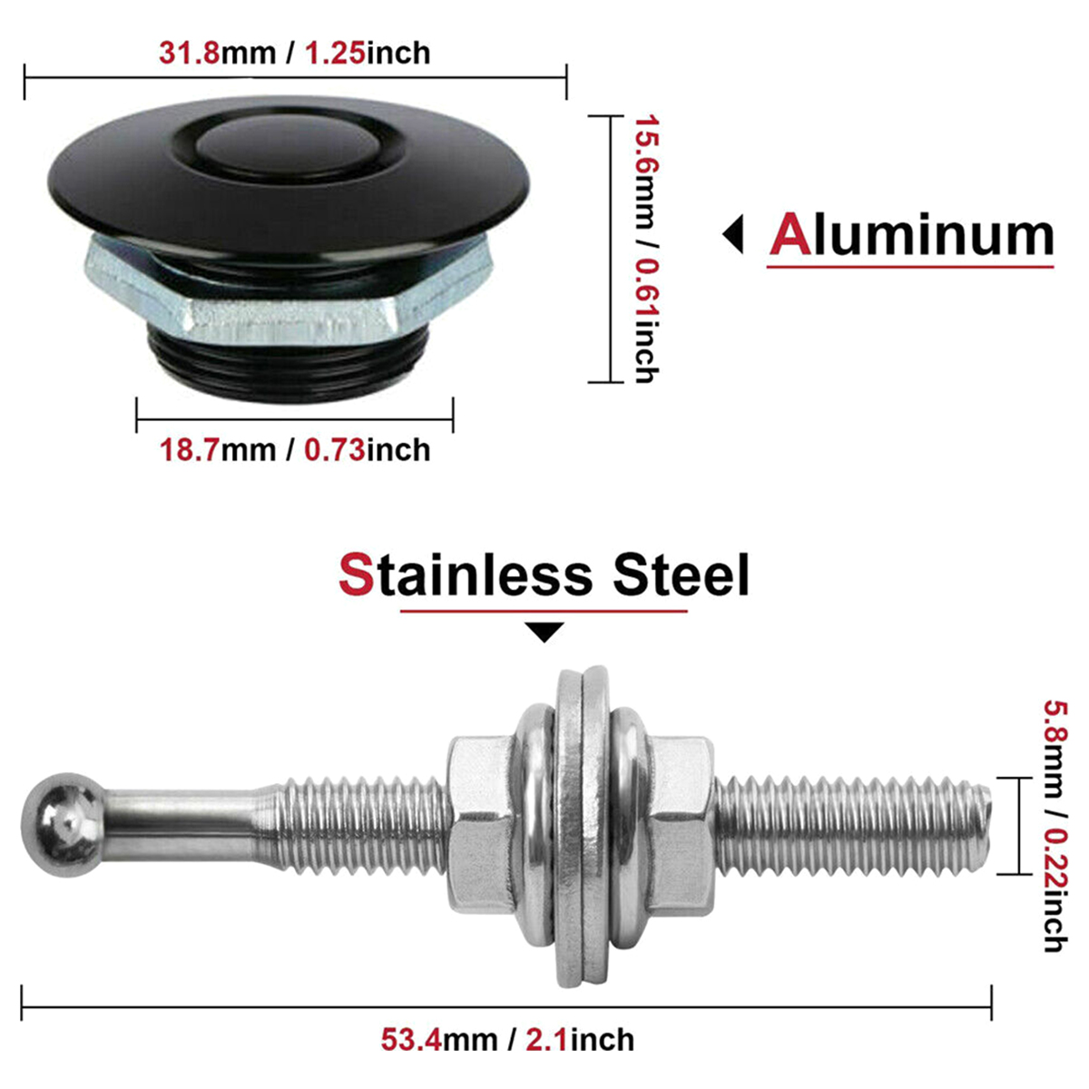 4 個クイックラッチフードピンロック 1.25 インチユニバーサルクイックリリースファスナーロックアルミ合金車のバンパーフードピンボンネットロック