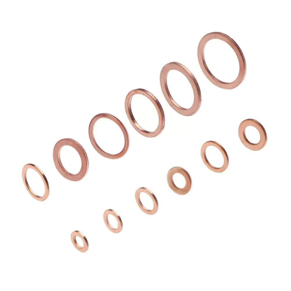 300/280/200/100 Stuks Wasmachine Koperen Afdichting Effen Pakking Wasmachine Carterplug Olie Voor boot Verpletteren Platte Afdichtring Tool 300/280/200/100 Stuks