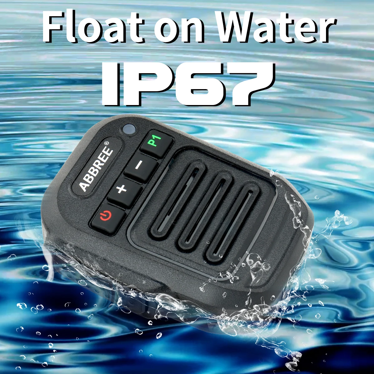 Abbree Walkie Talkie drahtlose Bluetooth-Mikrofon Lautsprecher Mikrofon wasserdicht für Baofeng UV-21 Quan sheng UV-K6 Retevis Radios
