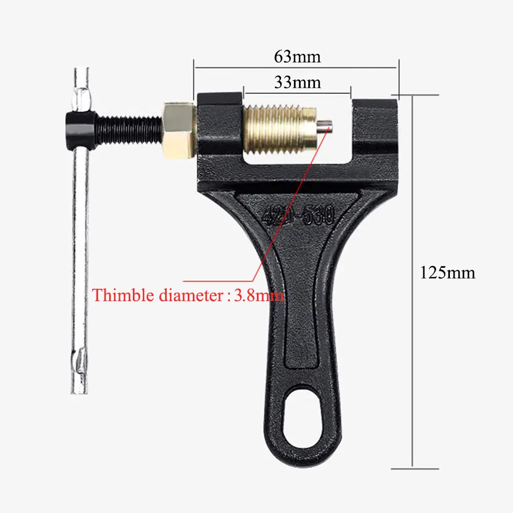 Universal CHAIN Breaker 420-530 Spanner Link เครื่องตัดเหล็กคาร์บอน Breaker CHAIN Splitter ซ่อมเครื่องมือ Fit สําหรับจักรยาน ATV รถจักรยานยนต์