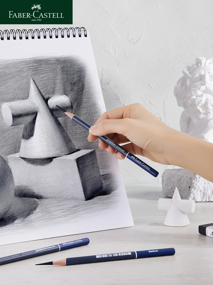 5/6PCS Faber Castell Goldfaber Charcoal Graphite Sketch Set EX-Soft ดินสอขนาดกลางสําหรับวาด Sketching แรเงาศิลปิน