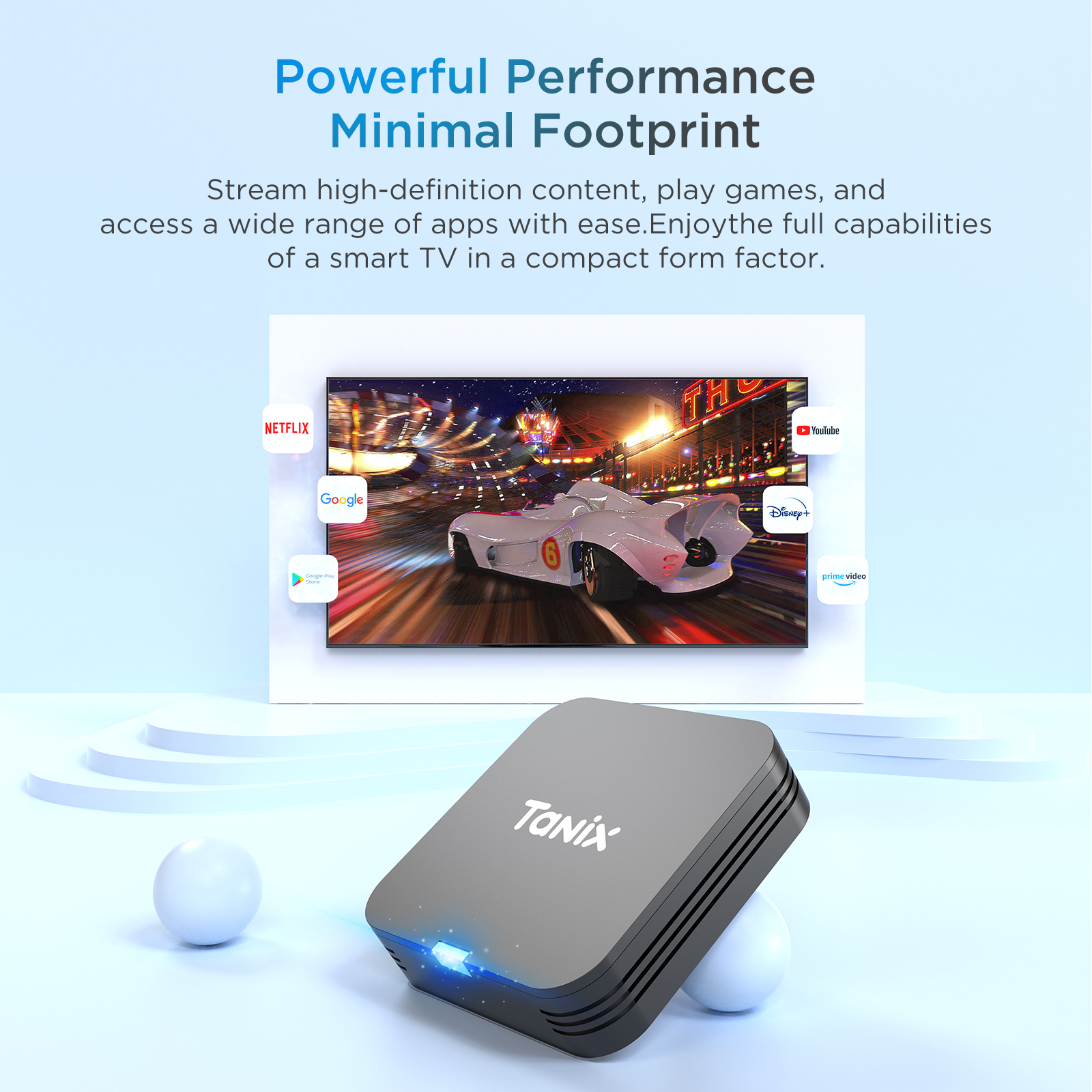4 PCS Tanix TX1 Android TV Box H313 2.4G Wifi  RAM 1GB 8GB ROM 8GB 16GB Power by DC 5V 2A