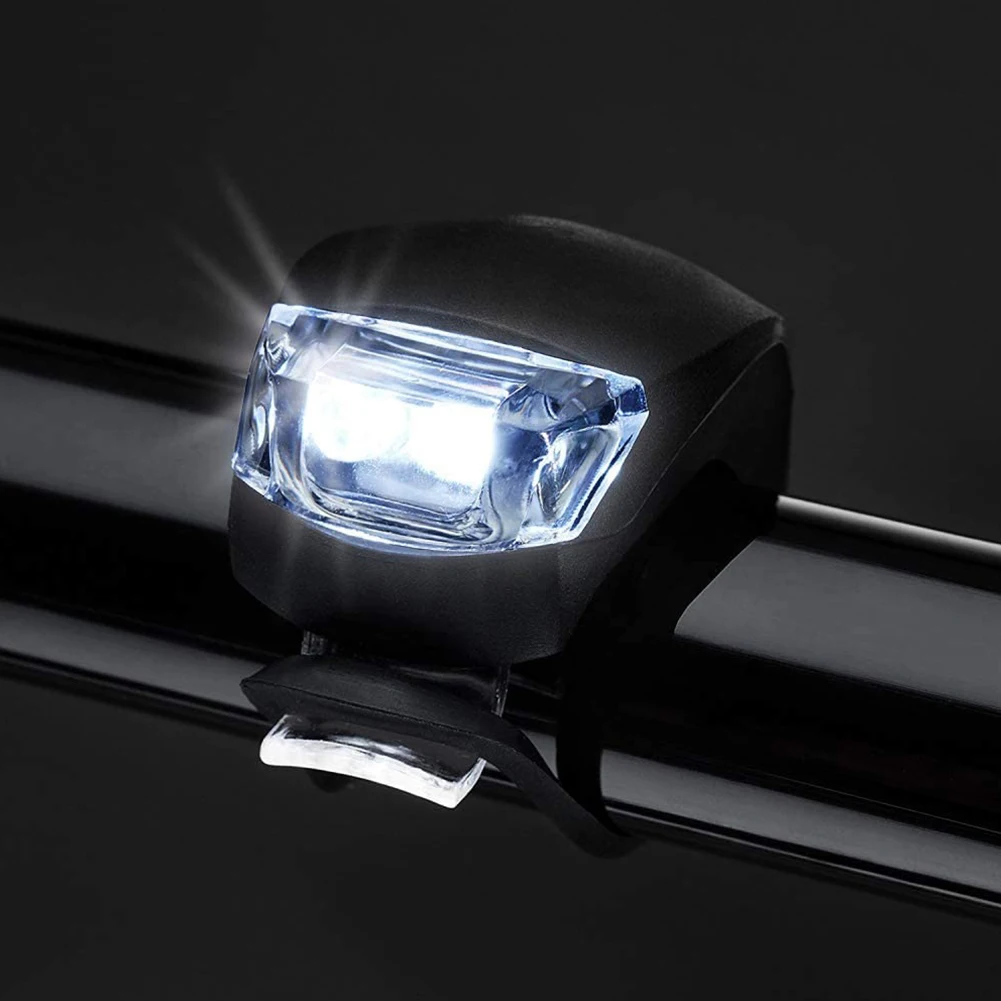 2-10 ชิ้น LED ซิลิโคนจักรยานด้านหน้าด้านหลังชุด 3 โหมดกันน้ํา MTB จักรยานเสือภูเขาจักรยานขี่จักรยานไฟหน้าไฟเตือนหาง