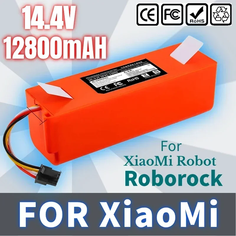 BRR-2P4S 14.4V 5200mAH 12800mAh Robot Aspirapolvere Batteria di Ricambio per Xiaomi Roborock S55 S60 S65 S50 S51 S5 MAX S6