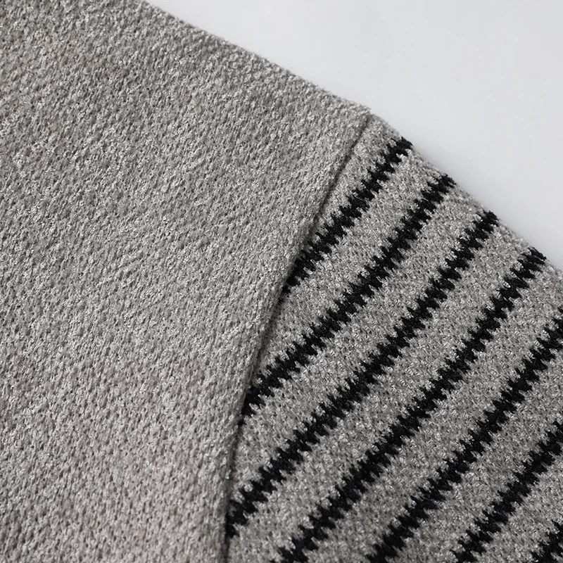 Herrenpullover Patchwork Rundhalspullover Fleece gefüttert Dicke warme Winterstrickwaren Modepullover Herrenbekleidung
