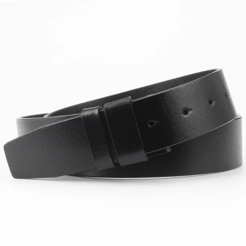 Cinturón de cuero de vaca genuino para hombre sin hebilla accesorios de cinturón DIY 3,8 cm