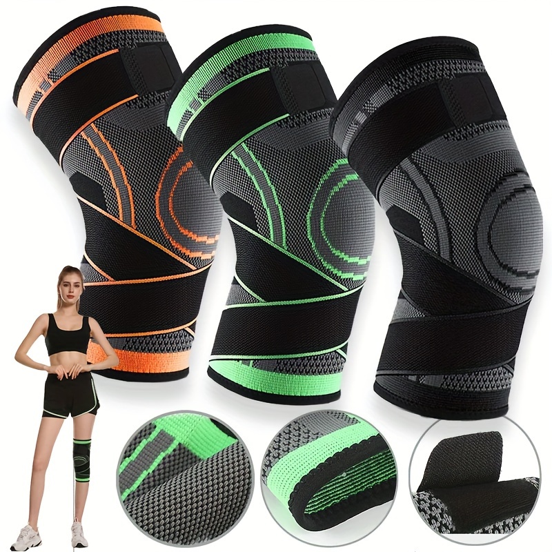 1Pc Sport Kniebeschermer Mannen Onder Druk Elastische Kniebeschermer Ondersteuning Fitness Uitrusting Basketbal Volleybal Brace Tennis Fietsen Beschermer
