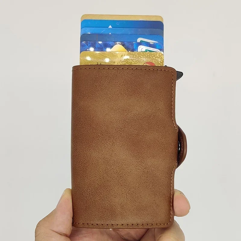 ID Bank ผู้ถือบัตรเครดิตพร้อม Hasp กระเป๋าสตางค์ผู้ชาย Anti RFID Blocking กล่องอลูมิเนียมกระเป๋าสตางค์คลิปเงิน Designer ผู้ถือบัตร