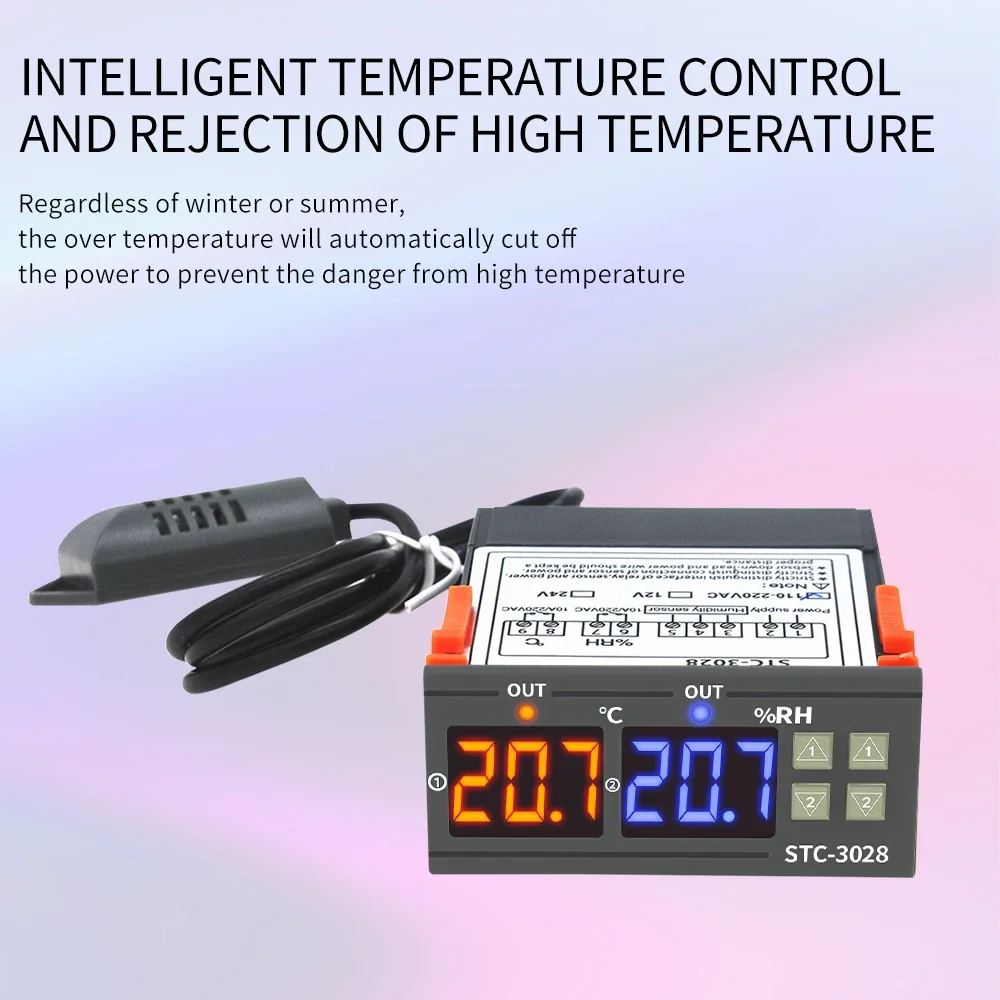 STC-3028 STC-1000 Temperature Controller Thermostat 12V 24V 220V Thermostat and Heater Cooler Control Incubator