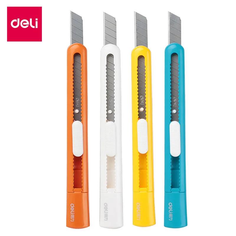 Deli 4 ชิ้น Candy สีมีดศิลปะนักเรียนตัดกระดาษพับกระดาษมีดศิลปะเด็กกระดาษของเล่นมีดยูทิลิตี้พิเศษ