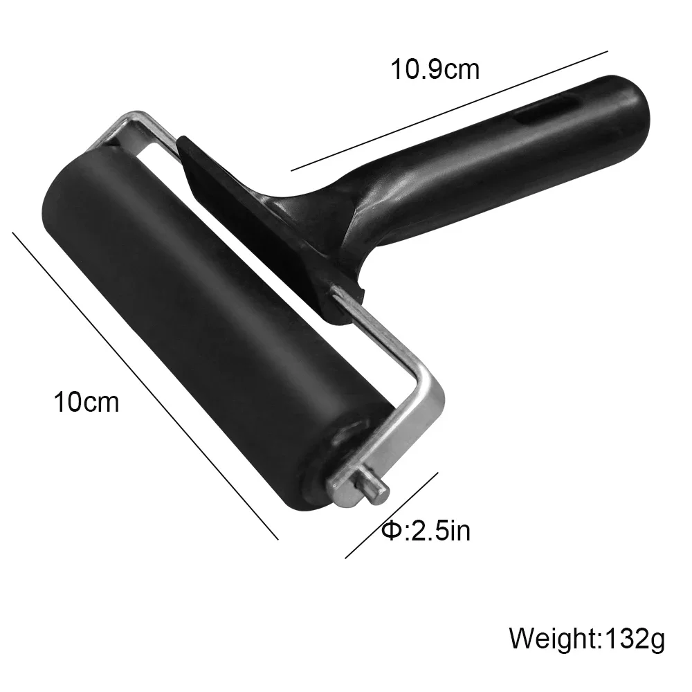 KXKZREN Cao Su Lăn Thuyền Sàn Lắp Đặt 100Mm Con Lăn Áp Lực Công Cụ Brayer Keo Lăn Printmaking Tranh
