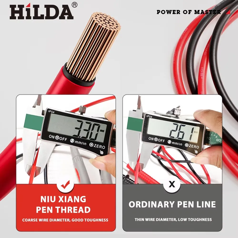 HILDA マルチメータテストリード 20A プローブマルチメータテスターワイヤーチップペンユニバーサルケーブルマルチメータプローブ測定