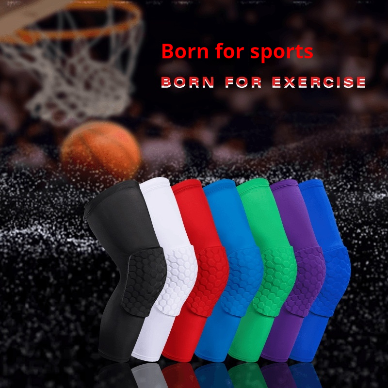 Nakolanniki do koszykówki sportowy producent plastra miodu oddychająca nylonowa noga z lycry kolano bieganie trening dla dorosłych