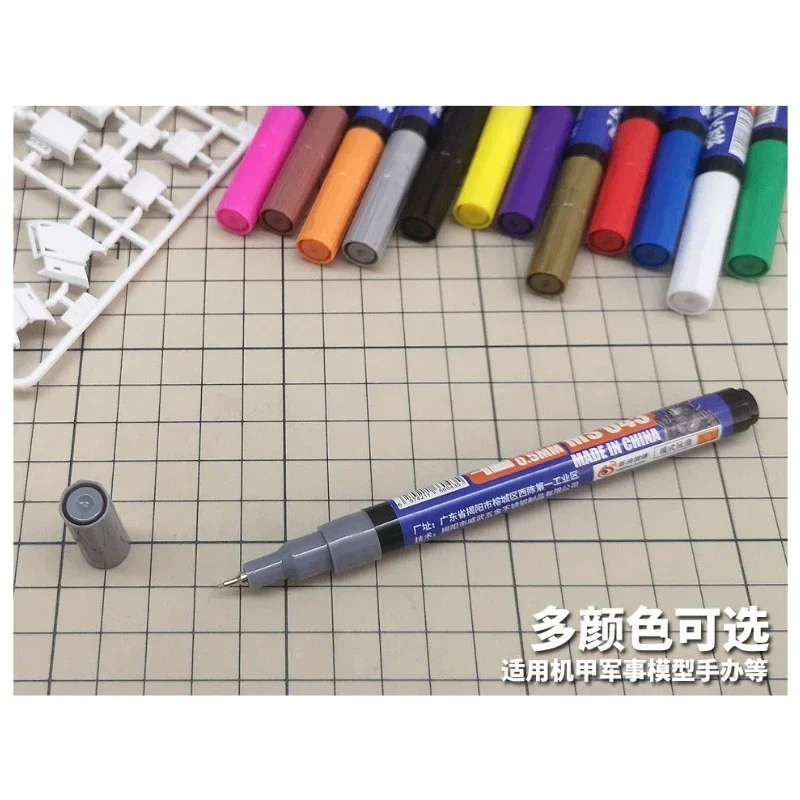 MS043 ผิวมันรุ่น Marker Extra-fine Hook Liner Assembly ชุดเครื่องมืออาคารสําหรับทหารสีเครื่องมืองานอดิเรก DIY