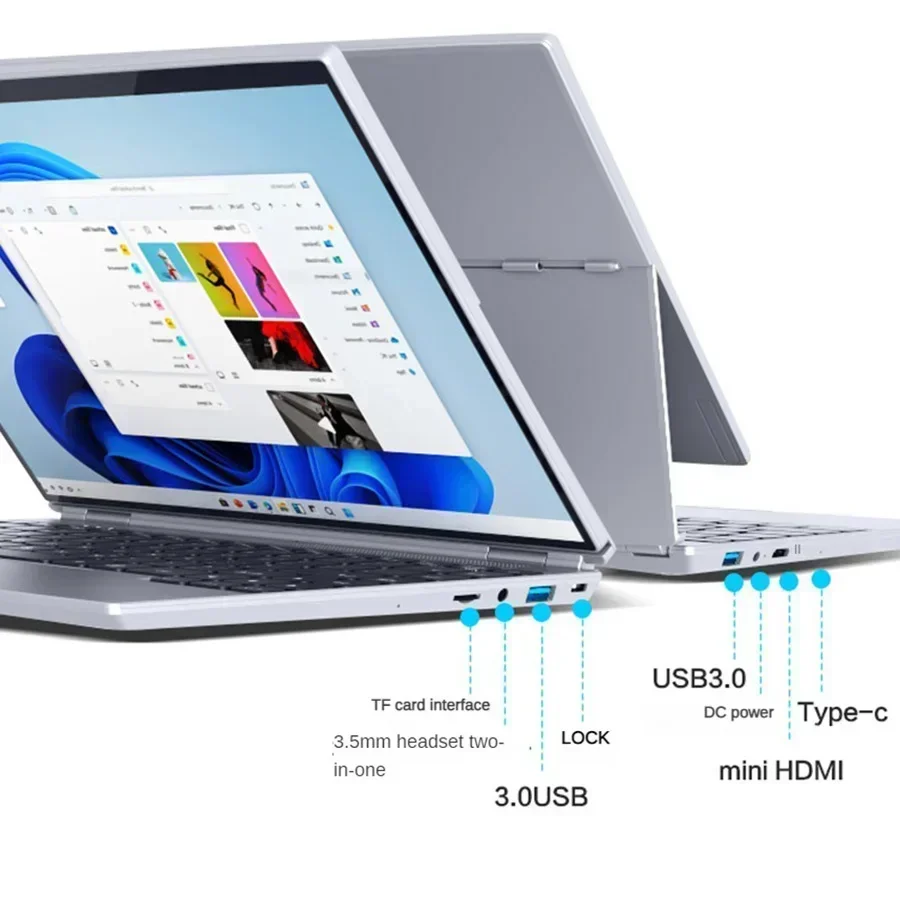 Greatium G150S Touch Screen Laptops Tablet Gaming Notebook Windows 11 Office 14" Intel N5105 16GB RAM 1TB M.2 Computer Netbook