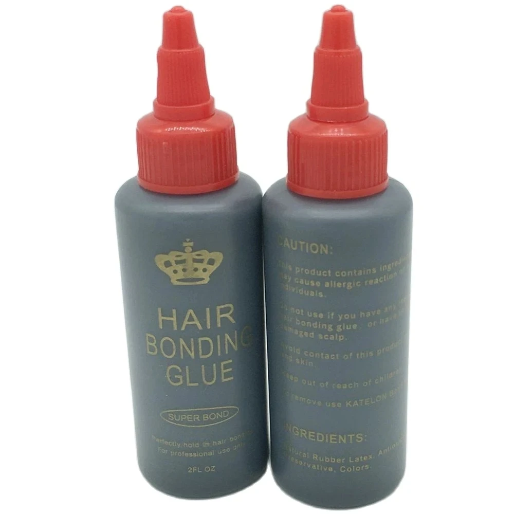 Cola de ligação de trama de cabelo preto 60 ml, cola de tecelagem de cabelo à prova d'água, cola forte para extensões de cabelo
