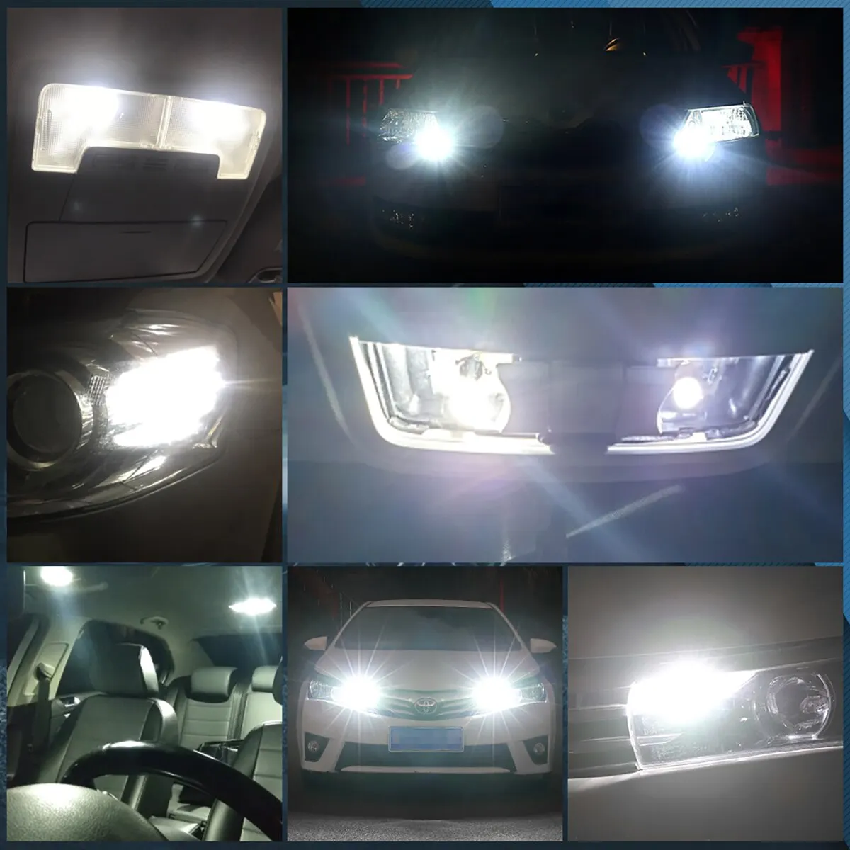 20 peças t10 w5w led canbus 3014 24smd sem erro 194 168 t10 led instrumento interior do carro lâmpada 12v universal branco 6000k
