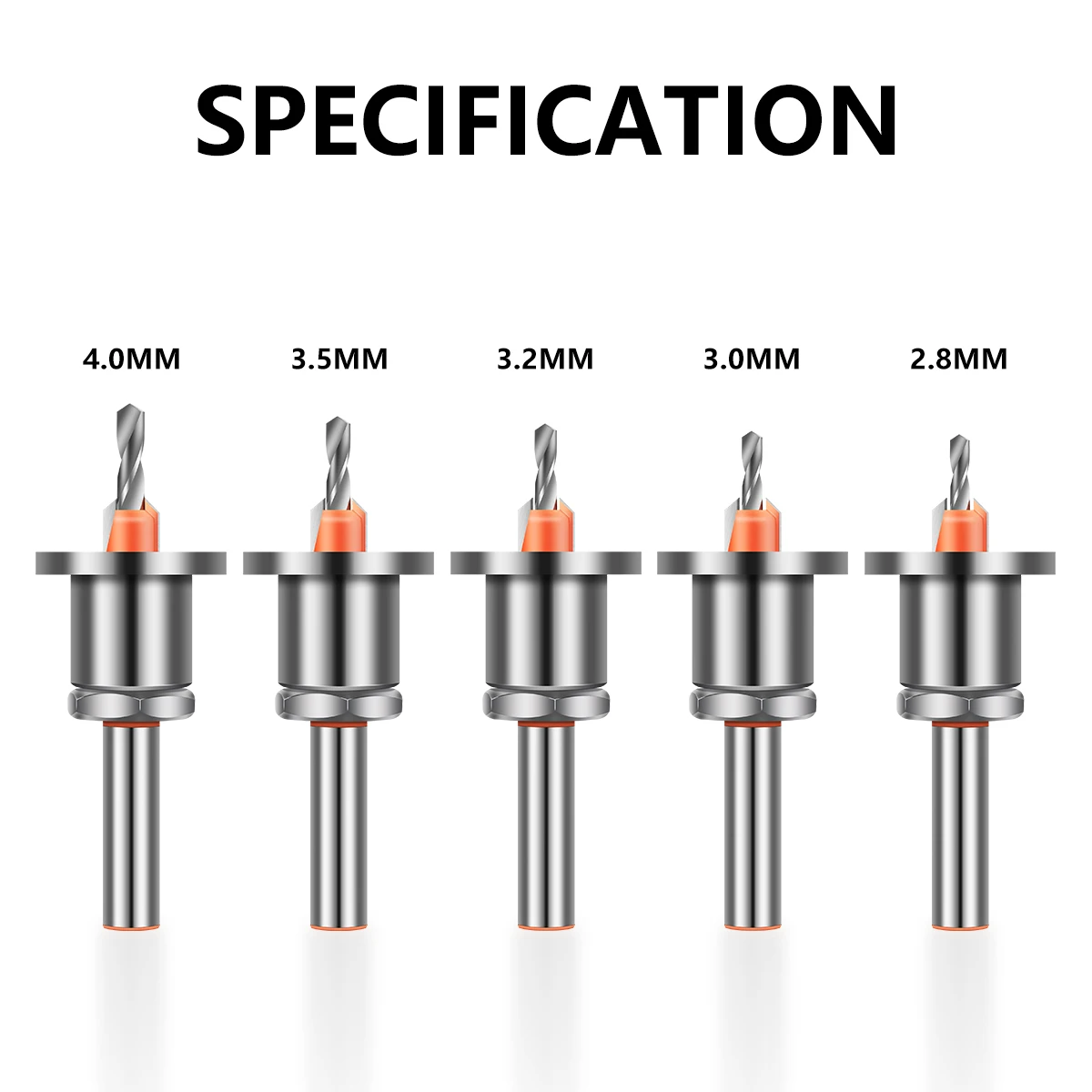 8mm 10mm Shank Adjustable Countersink Woodworking Router Core Limiter Alloy Drill Bits Wood Drilling Milling Cutter Screw