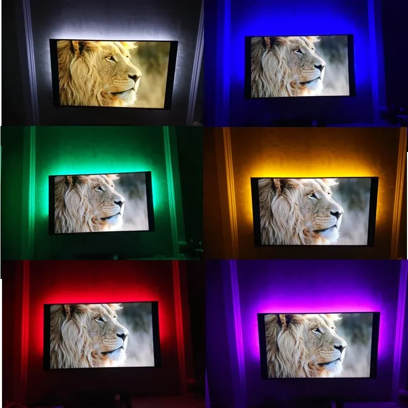 Strisce LED USB DC 5V 2835 Bianco caldo Bianco Striscia LED TV Sfondo Nastro di illuminazione Decorazioni per la casa Lampada 1M 2M 3M 4M 5M striscia led