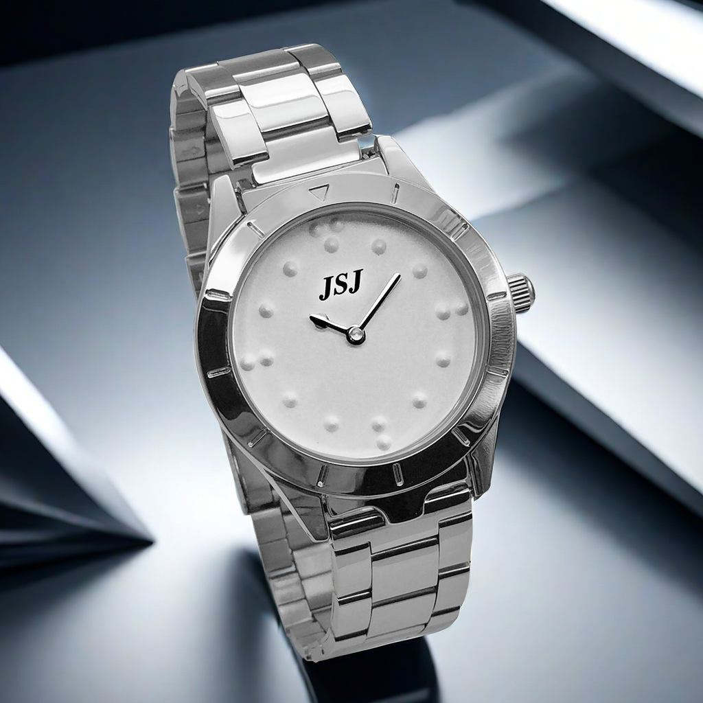 Zegarek dotykowy dla niewidomych, zegarek na rękę z literami Braille'a dla osób niedowidzących, niedowidzących i seniorów