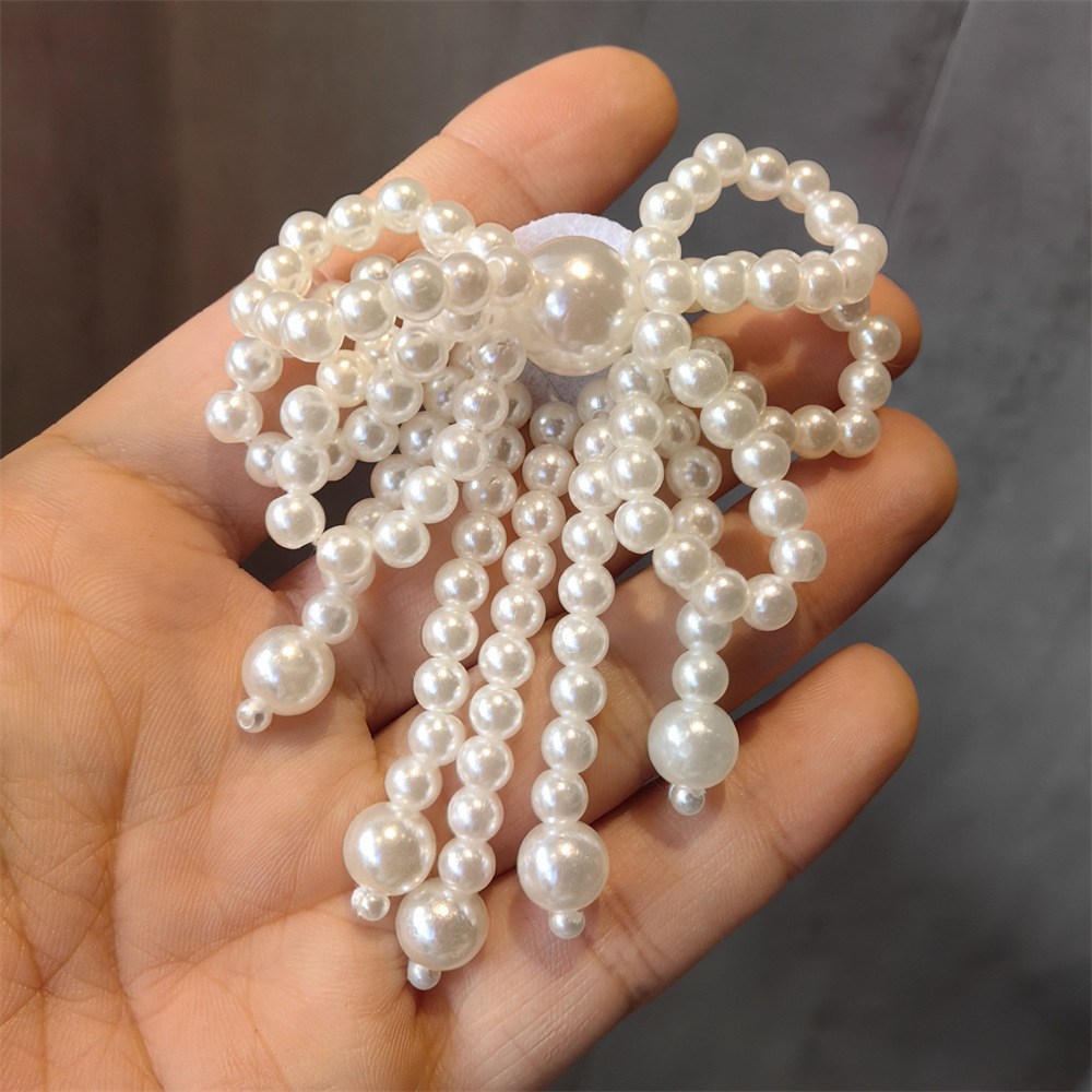 แฟชั่นลูกไม้มุกโบว์เชือกผูกรองเท้าหัวเข็มขัดรองเท้าผ้าใบตกแต่ง Charm รองเท้าดอกไม้หัวเข็มขัดผู้ชายและผู้หญิงรองเท้า Charm อุปกรณ์เสริม