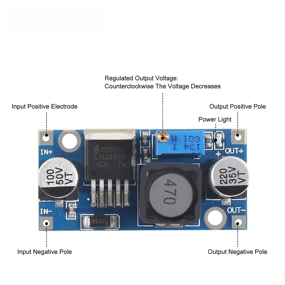 Convertitore buck LM2596S da 5 pezzi Convertitore da CC a CC Regolatore di tensione ad alta efficienza Convertitore buck da 3,0-40 V a 1,5-35 V regolabile