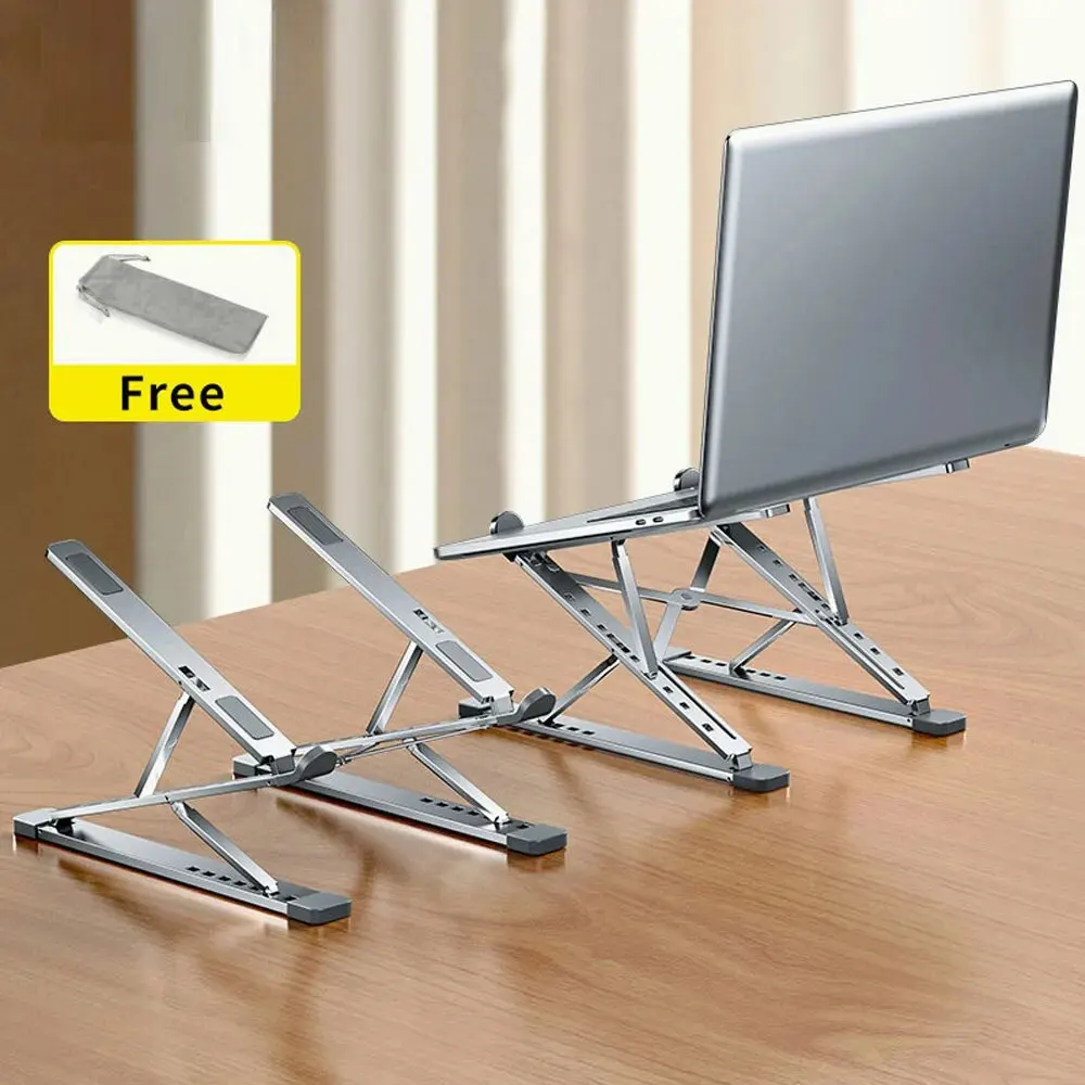 Supporto per laptop portatile regolabile N8 in alluminio per MacBook Tablet Supporto per notebook Tappetino di raffreddamento da tavolo Supporto per laptop pieghevole
