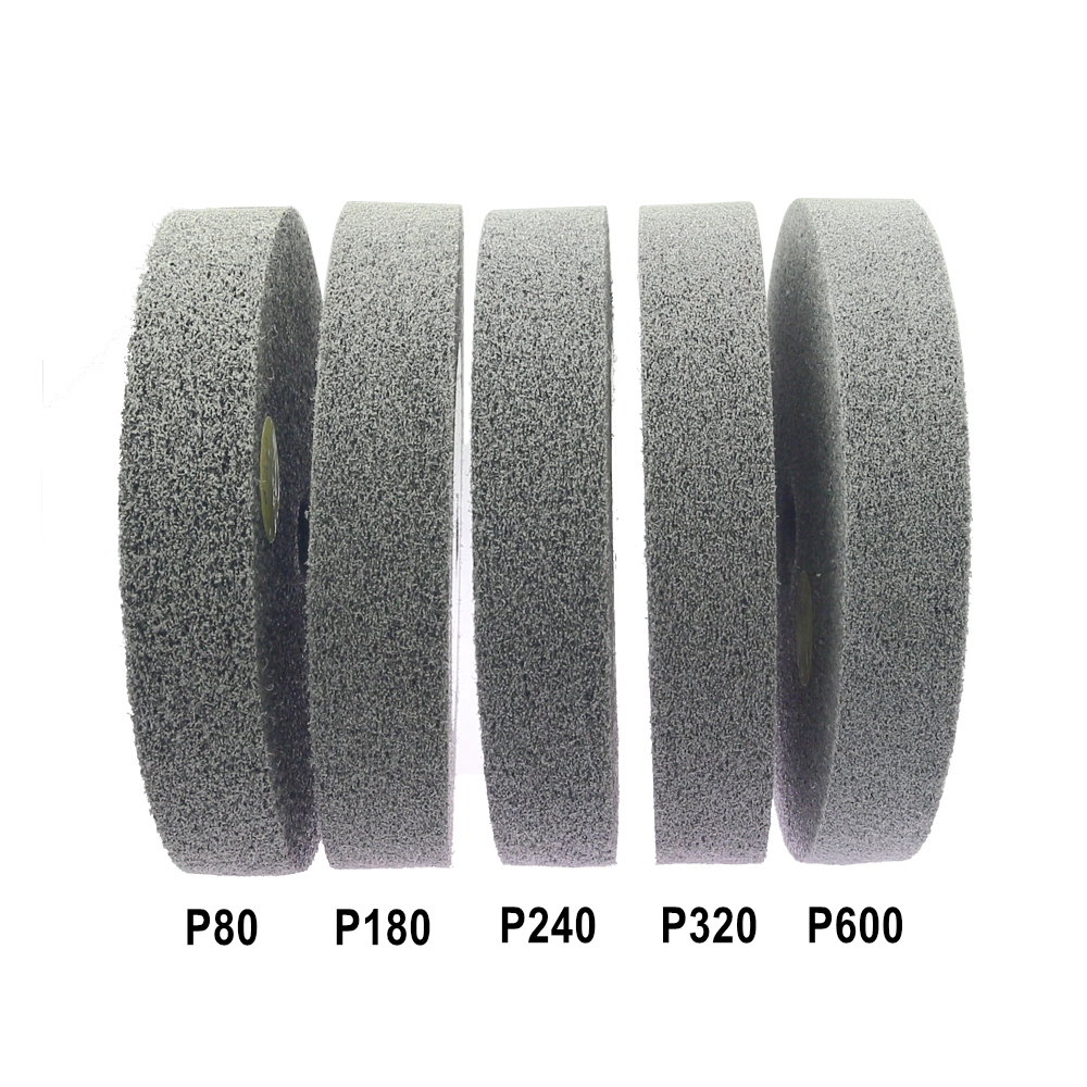 200*25*18Mm Nylon Unitized Đánh Bóng Bánh Cuốn Máy Xay Dụng Cụ Xay Thép Không Gỉ