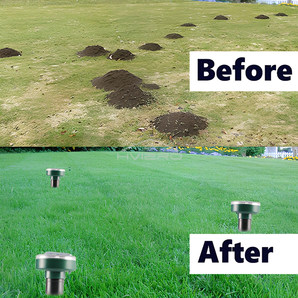 1/2/4/8 Solar Powered Ultrasonic Sonic Mole Pest Rodent Repeller Repellent Yard Outdoor Lamp Backyard Farmland Mouse Repeller