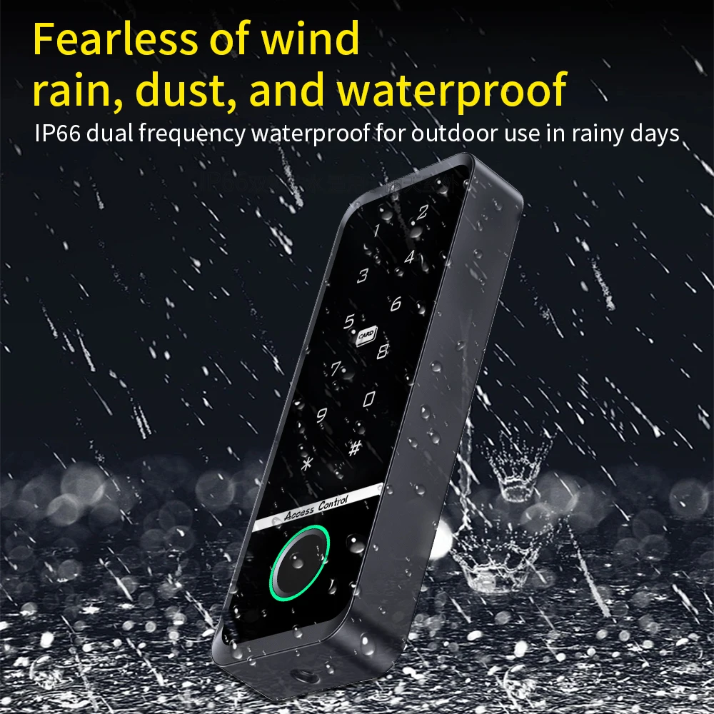 Fingerprint Access Control System IP66 Waterproof Biometrics Outdoor RFID Keypad Reader Touch Panel Wiegand 26 34 for Home Door