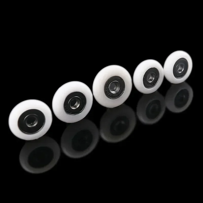 8 Stück Duschtürrollen/Läufer/Spares 19/20/23/24/25/26/27 mm Räder Durchmesser, 5 mm Loch