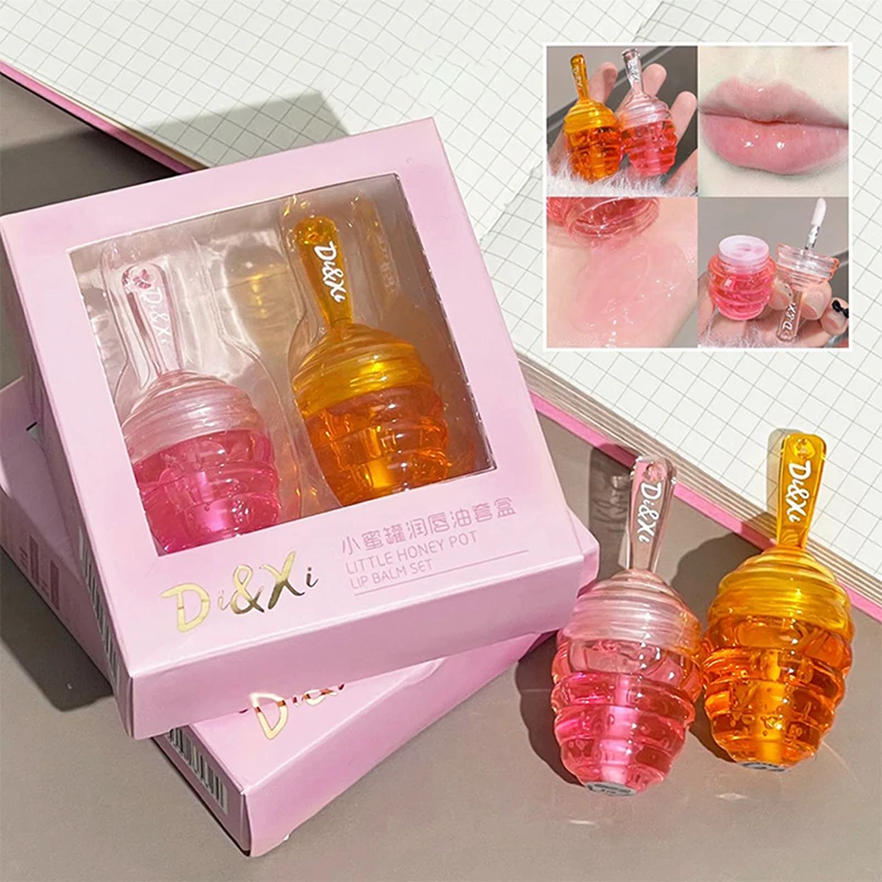 Kleines Honeypot Lippenöl, feuchtigkeitsspendendes e verblassendes Lippenmuster, Wasser-Lippenbalsam Dudu Lips