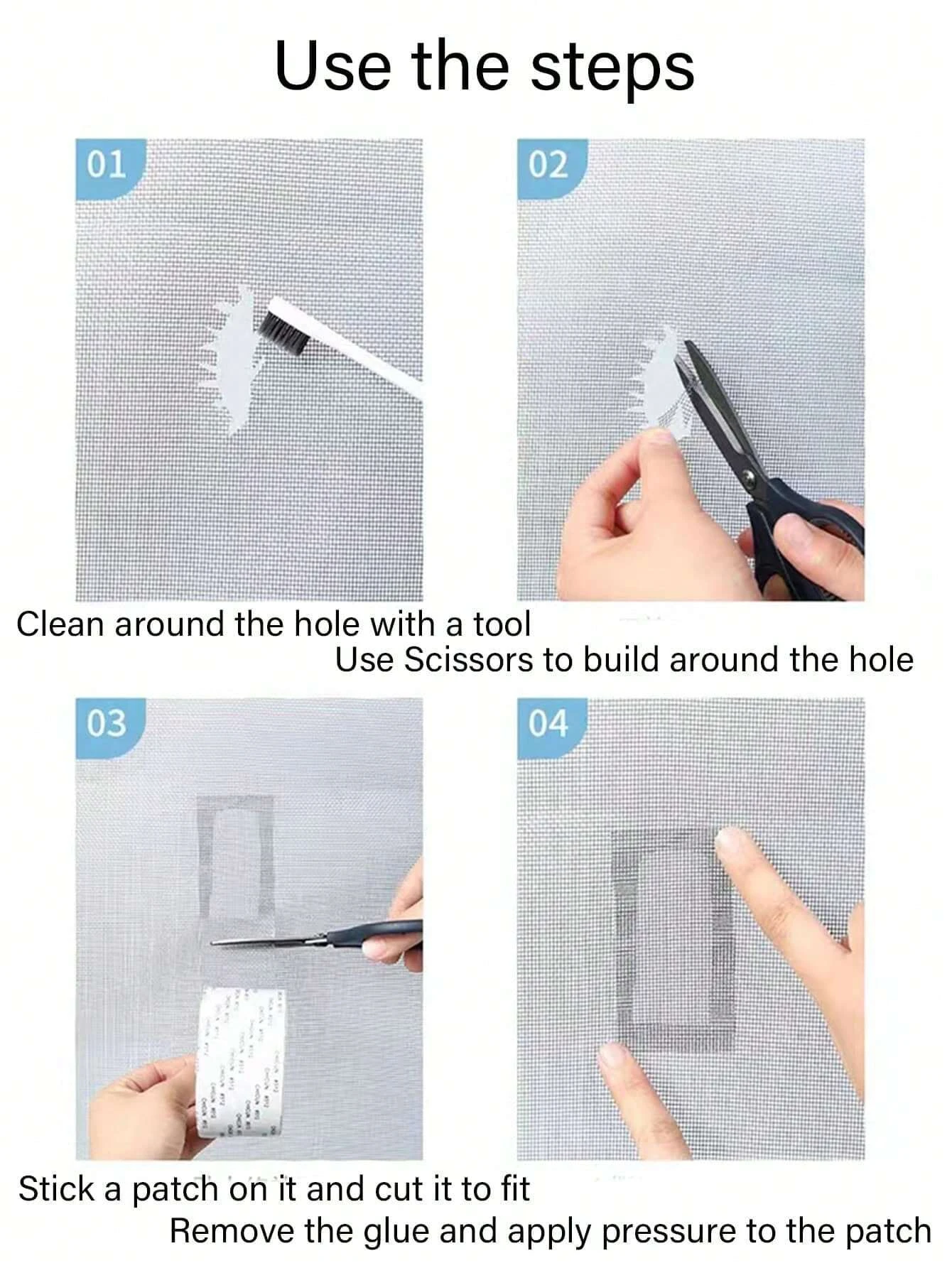 1roll Self Adhesive Window Screen Repair Tape, Anti-Insect Net Hole Reparing Patch, Suitable For Curtain Screen/ Net Repair