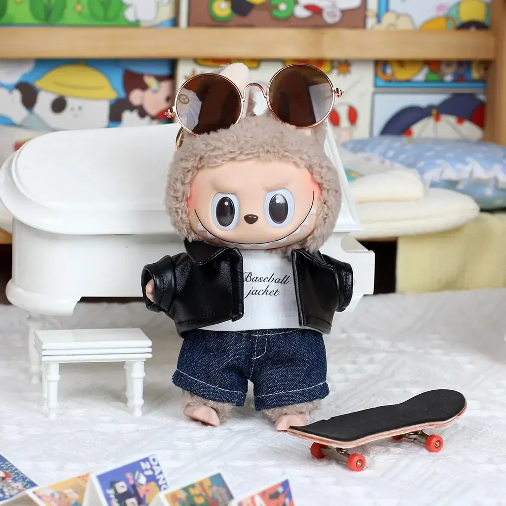 สําหรับ 17 ซม.Labubu เสื้อผ้าเด็กชุดตุ๊กตาเสื้อผ้า Macaron สําหรับสไตล์โมเดิร์นของชุด labubu