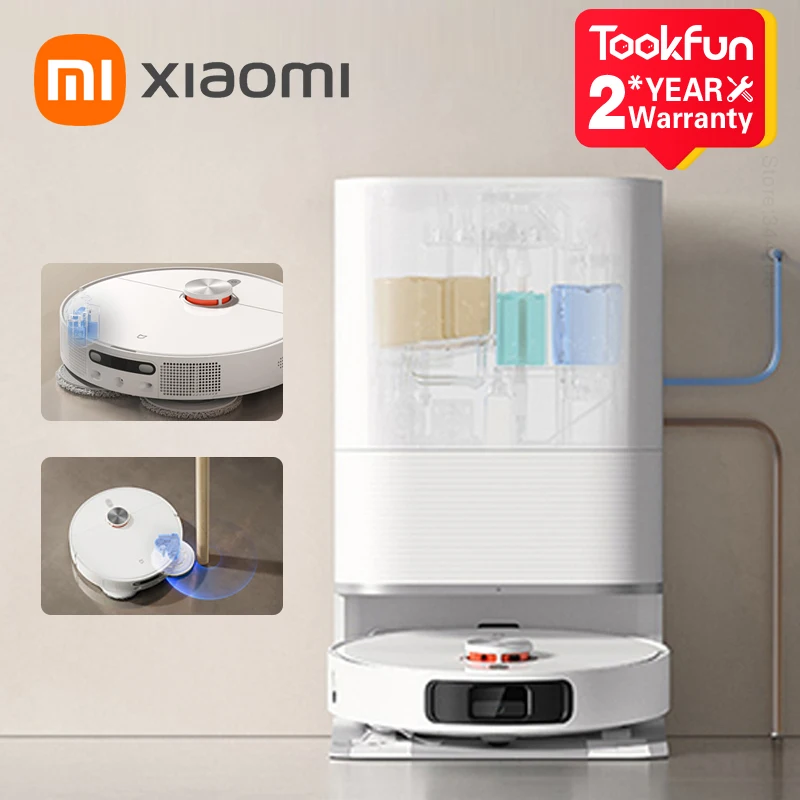 XIAOMI MIJIA D103CN OMNI Robot infinito MOP aspirador M30S autolimpiante corte de pelo polvo vacío máquina de eliminación de suciedad para el hogar