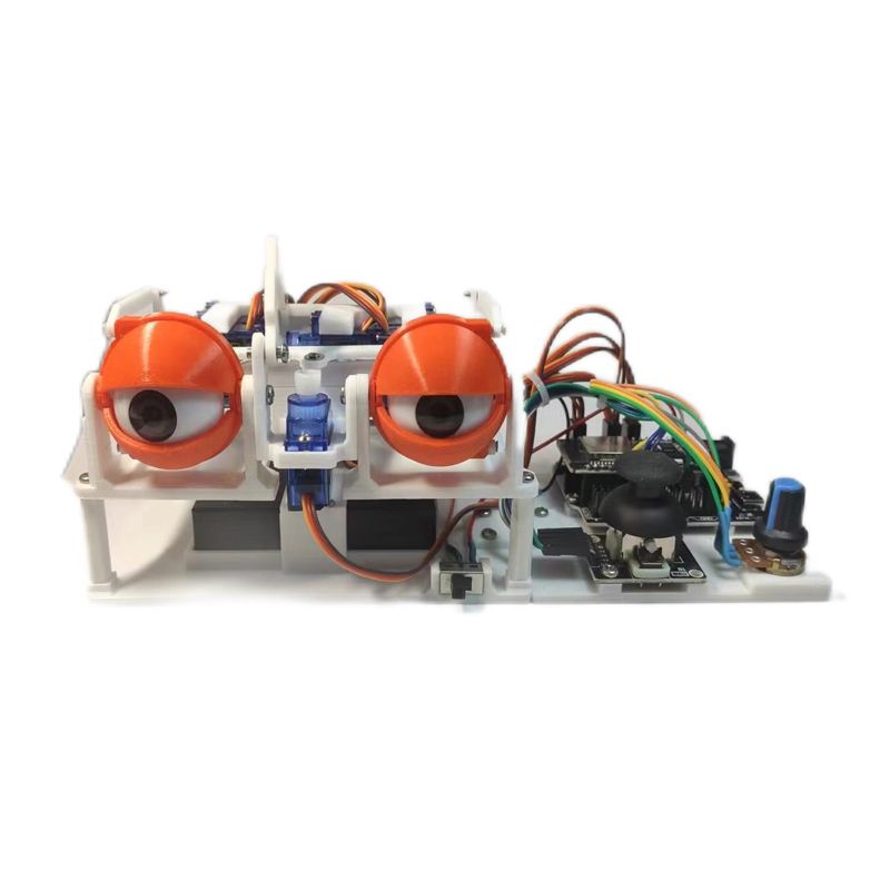 Ojo de Robot biónico ensamblado con Control de Joystic SG90 para Kit de Robot Arduino código de código de código abierto ESP32 ojos de Robot de impresión 3D programables