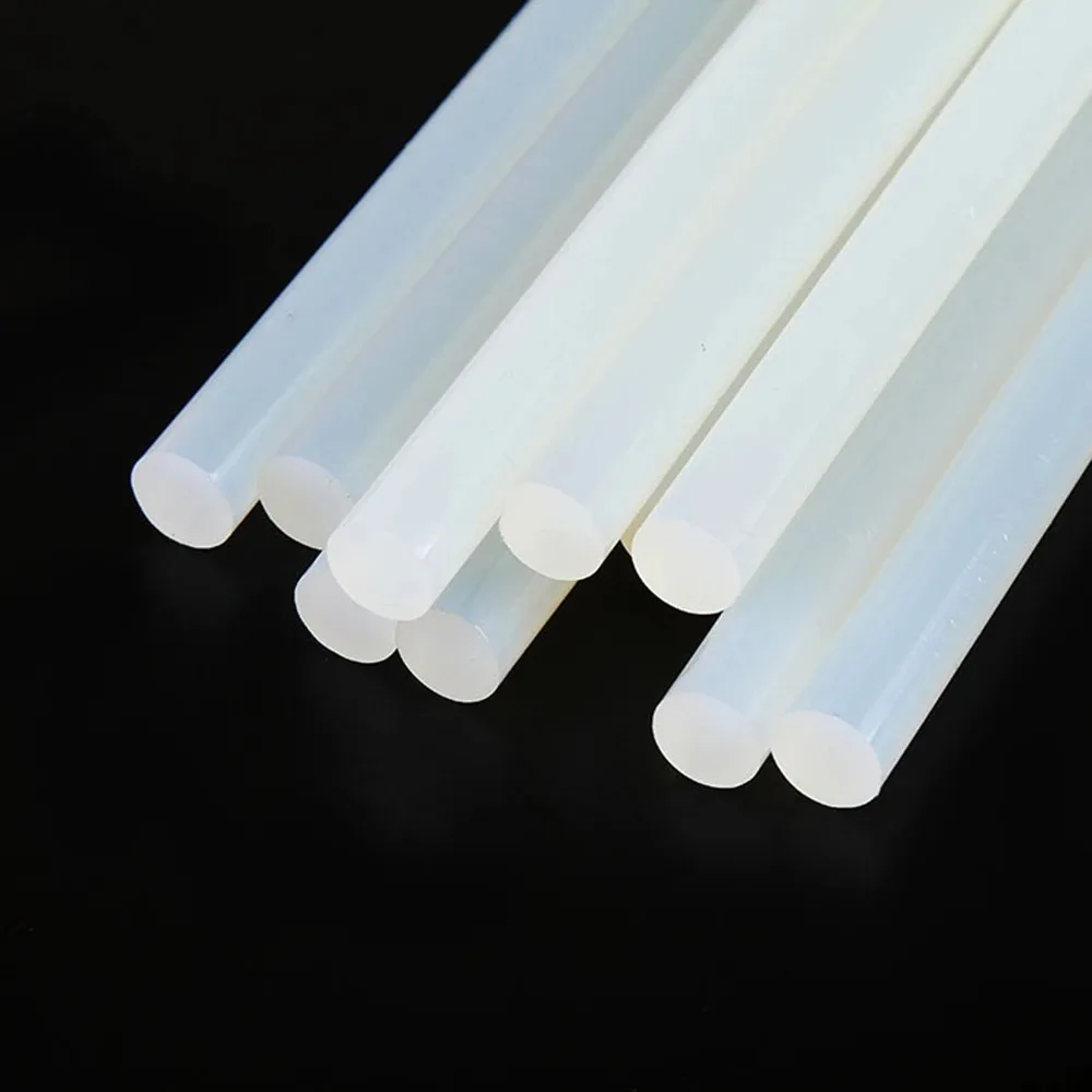 Colla a caldo Stick 7mm/11mm Aste traslucide a forte viscosità per pistola per colla Colla a caldo resistente alle alte temperature 10 ~ 50 pezzi